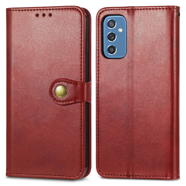 BUCKLE LEATHER Husa portofel Samsung Galaxy M52 5G rosie