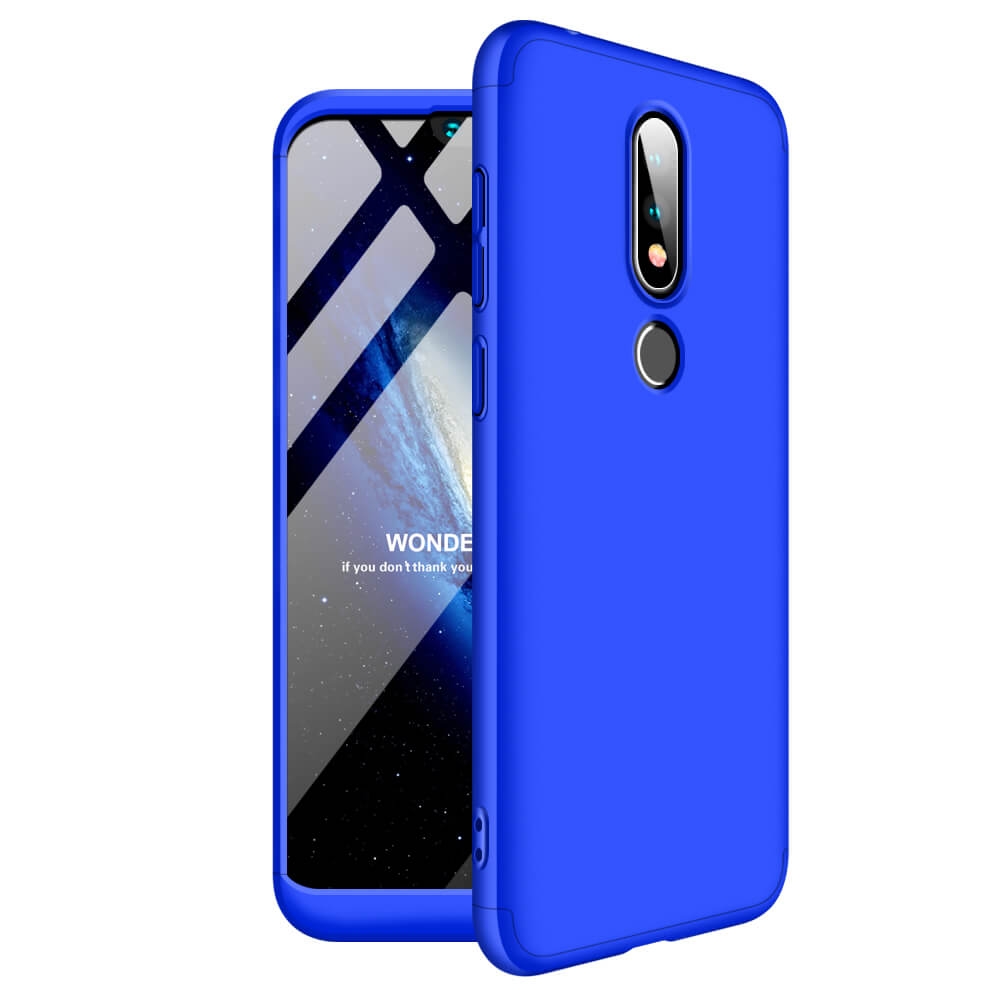 Capac protector 360° Nokia 6.1 Plus (Nokia X6) albastru