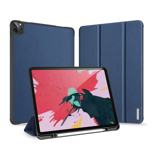 Husă rabatabilă DUX DOMO LITE Apple iPad Pro 12.9 "2020 / iPad Pro 12.9" 2018 albastru