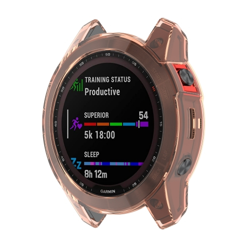 Husa de protectie TPU Garmin Fenix 7 portocaliu